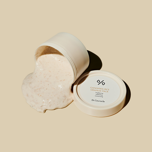 K-beauty wash-off mask with exfoliating rice granules