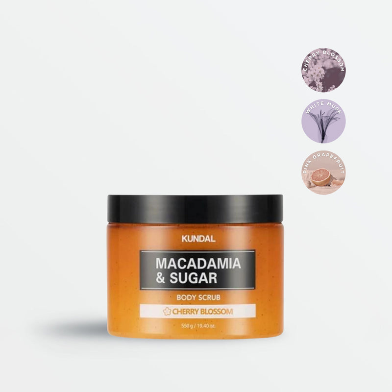 KUNDAL Macadamia & Sugar Body Scrub - 3 Scents (550g)