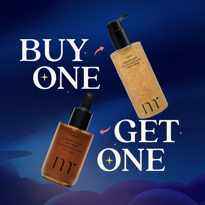 BOGO: Hypoallergenic LHA CIS Gel Cleanser (200ml) + Castanea Crenata Inner Shell Pore Tightening Serum (50ml)